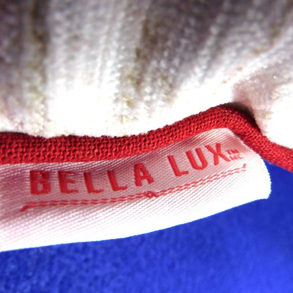 Bella Lux Beaded Love Bug Pink Red Romance Pillow 12" - Picture 4 of 4